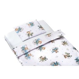 Gultas veļa bērniem 135x100 "Bear pilot blue" 