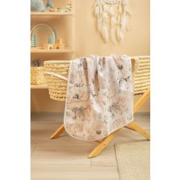 Muslino pledukas kūdikiui "Light flowers" 80x100 cm