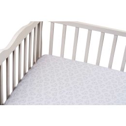 Paklodė su guma 120x60 "Golden goose pink"- medvilninė