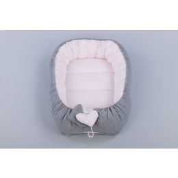 Tuttolina lizdelis naujagimiui Cocoon, pilkas-rožinis