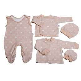 Bērnu komplektiņš no 5 daļam "Bear glamour beige"