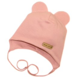 Zīdaiņu cepurīte "Love" - Powder pink