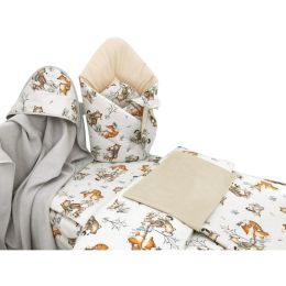 Komplekts jaundzimušajam no 6 daļām "Forest family beige"