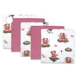 Muslīna mini autiņi komplekts "Mini" 5 gab. 38x38 cm