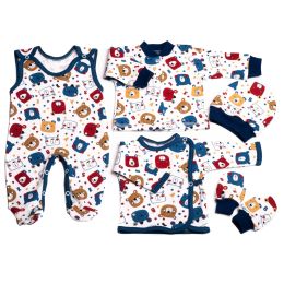 Bērnu komplektiņš no 5 daļam "Teddy navy"