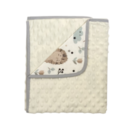 Bērnu pleds 90x80 cm "Bunny&Hedgehog" bēšs