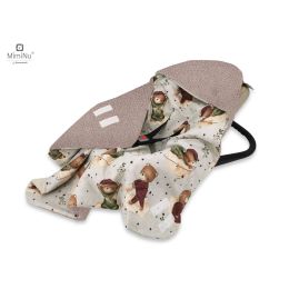 Apsildāms guļammaiss autokrēsliņa  "Blush zoo" 90x90 cm 