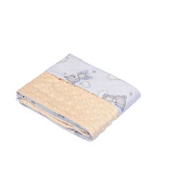 Pledas kūdikiui "Cute Teddy" 100x75cm  pilkos spalvos