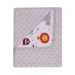 Bērnu pleds 90x80 cm "Zoo" pelēks