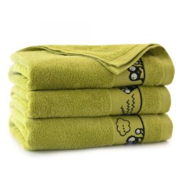 Dvielis (Ēģiptes kokvilnas)  "Monsters" 130X70 cm  limon