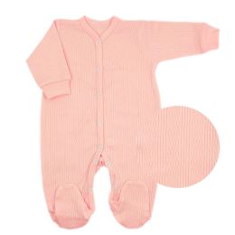 Zīdaiņu kokvilnas rāpulītis ar piedurknēm "Natural pink" 