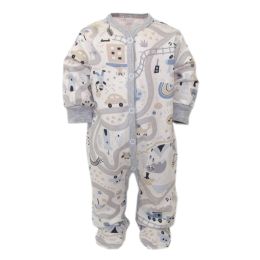 Zīdaiņu kokvilnas rāpulītis ar piedurknēm "Sunny days" pelēks