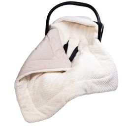 Apsildāms guļammaiss autokrēsliņa "WARM VELVET" 80x80 cm bēšs