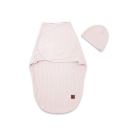 Vystyklas kokonas kūdikiui LEO pink interlock soft 