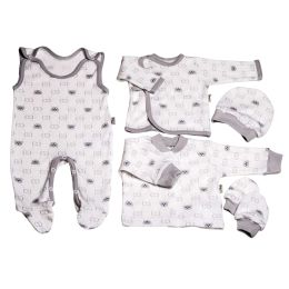 Bērnu komplektiņš no 5 daļam "Bear glamour" balts