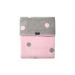 Zaffiro pledas medvilninis, 75x100, pilkas-rožinis, taškiukai