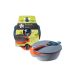 Tommee Tippee dubenėliai su dangteliu ir šaukštu, (pilkas su oranžiniu)