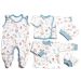 Kūdikio kraitelis - drabužėliai naujagimiui "Jungle beige" 5 dalių 